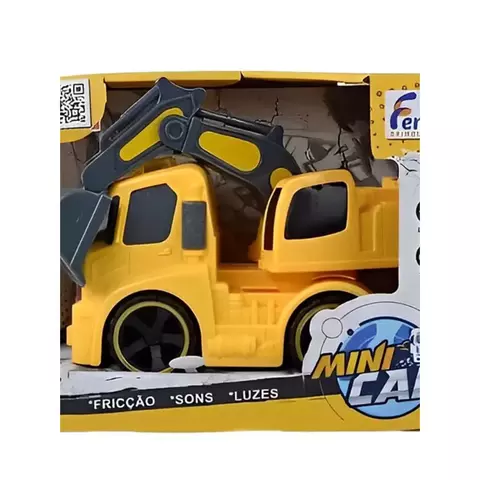 Mini Carro Escavadeira com Som e Luz