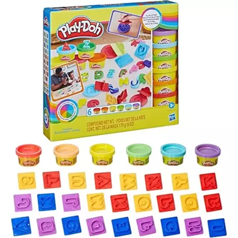 Conjunto de Massinha Play-Doh Letras com 6 Potes – E8532