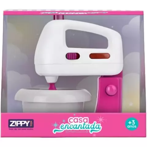 Batedeira Infantil Elétrica com Luz e Som – Rosa e Branco – 9263