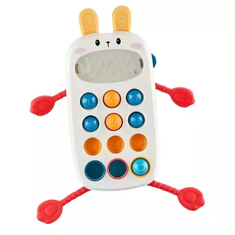 Chocalho Multissensorial de Silicone Zoop Toys – Coelho