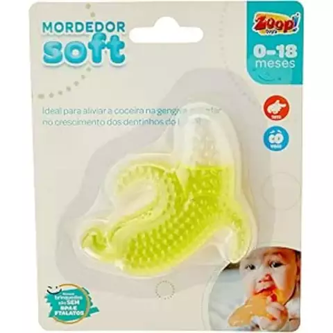 Mordedor Infantil Soft Banana Amarelo - ZP00510