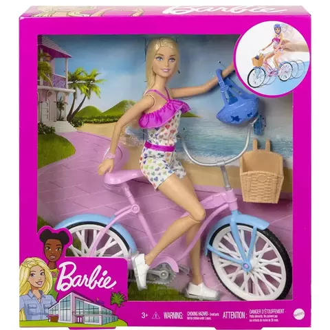 Boneca Barbie com Bicicleta – Mattel