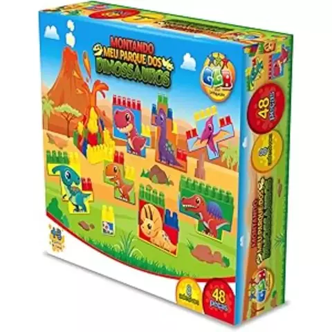 Blocos de Montar Montando Meu Parque do Dinossauro 48 Peças - 361