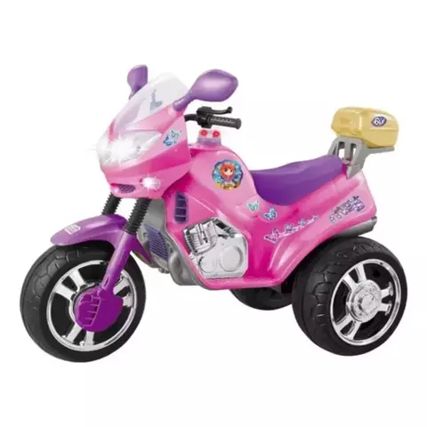 Mini Moto Princess Elétrica Rosa 6V