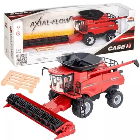 Mini Colheitadeira de Grãos Vermelha Axial Flow Linha Case Usual Brinquedos - 661