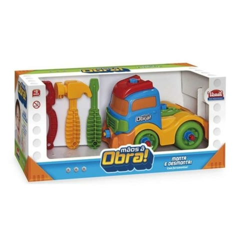 Caminhão Mãos à Obra Monta e Desmonta com Ferramentas Sortido – Usual Brinquedos