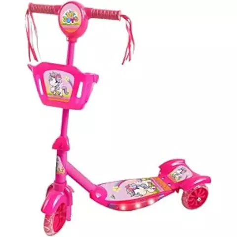 Patinete Musical Infantil com Luz e Som Rosa - ZP00784