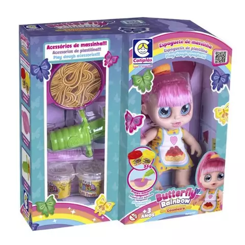 Boneca Butterfly Rainbow Espaguete – 2737