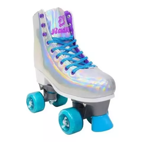 Patins 4 Rodas Shine com Trava Borboleta Tamanho 35-38 Roxo – PH-01PL