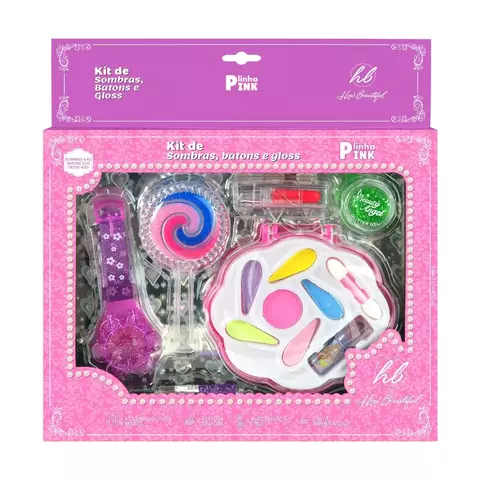 Kit de Sombras, Batons e Gloss Linha Pink – CCCLOCK-01