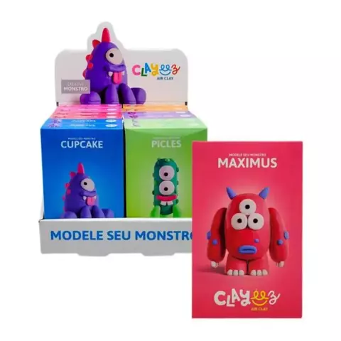 Kit Massinha Clayezz Monstro 38g Sortido Doce Brinquedo - 4010