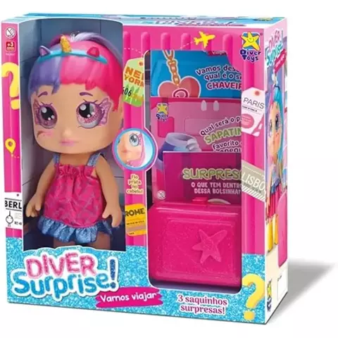Boneca Diver Surprise “Vamos Viajar” Sortido – 8227