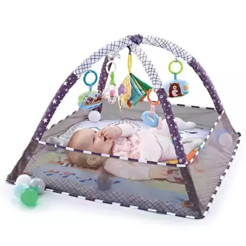 Tapete de Atividades com Cercadinho Preto 2 em 1