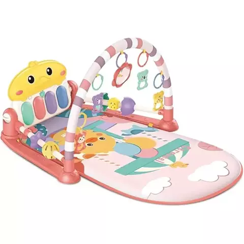 Tapete de Atividades Bebê com Piano Musical Rosa – ZP01026