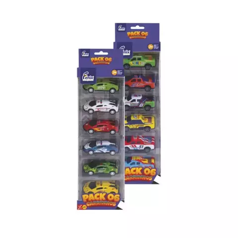 Pack com 06 Carrinhos Fricção - comprar online