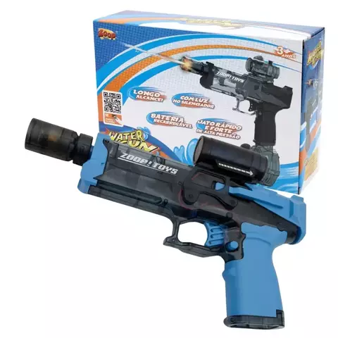 Pistola de Água Elétrica LED Recarregável 500ml – Zoop Toys