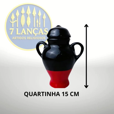 Quartinha Bicolor Com Asa 15 cm na internet