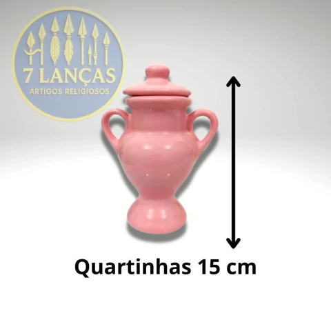 Quartinha de Louça com Asa-15 cm- Várias Cores - 7 Lanças Artigos Religiosos Umbanda e Candomblé