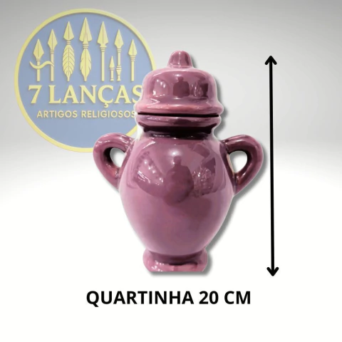 Quartinha de Louça com Asa-20 cm- Várias Cores - 7 Lanças Artigos Religiosos Umbanda e Candomblé