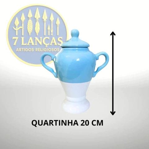 Quartinha Bicolor Com Asa 20 cm na internet