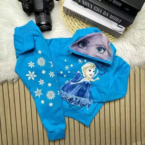 Conjunto Frozen – Azul com Touca Temática - comprar online