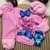 Conjunto Angel e Stitch Rosa – Com Pelúcia ne Boina - comprar online