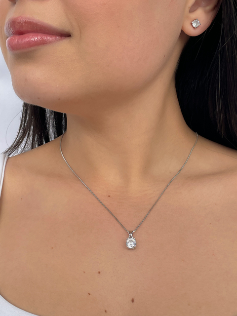 Conjunto ponto de luz prata - comprar online