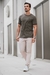 Camiseta Masculina – Gola O Lisa com Punho Trabalhado - comprar online
