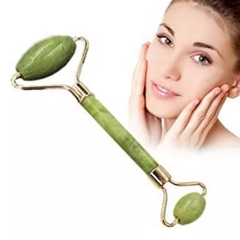 Rodillo Doble Masajeador De Piedra Jade Natural - Ls Store