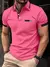 Moda masculina listrado exército verde polos camisetas verão manga curta impre - Zenith
