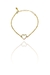Pulseira Com Pingente De Coração Em Zircônias Coloridas Banhado em Ouro 18k - comprar online