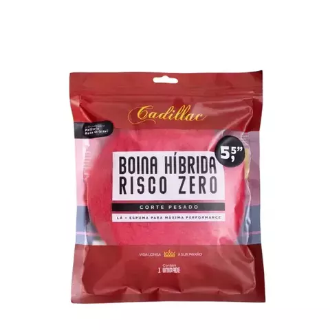 Boina de Lã Hibrida Vermelha Risco Zero (corte sem interface) 5,5pol CADILLAC