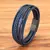 Pulseira Artesanal Masculina de Couro – Luxo e Força em Camadas - Solara 