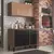 Cozinha Modulada 2 peças 120cm 6 Portas 1 Gaveta - Nogal/Preto - Thalita Móveis Sul