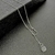 Colar Gota Regulável com Zircônia - Prata 925 - comprar online