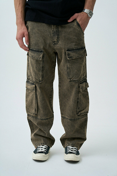 ND PANTALON DENIM CARGO AURELIE Washed Oxid - comprar online