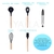 Jogo 12 Peças Utensílios Silicone Colher Espátula Preto - comprar online