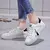 Mulheres tênis branco sapatos casuais ao ar livre baixo superior tênis de corr - spyshop