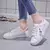 Imagem do Mulheres tênis branco sapatos casuais ao ar livre baixo superior tênis de corr