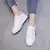 Mulheres tênis branco sapatos casuais ao ar livre baixo superior tênis de corr - loja online