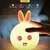 Imagem do Led night light ovelha bonito panda coelho silicone lâmpada recarregável forma