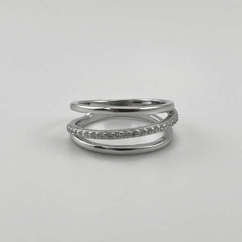 Anillo Doble Destello · Plata 925