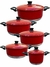 Conjunto Jogo De Panela De Alumínio 5 Peças Colorido - Alumínio Grosso - comprar online