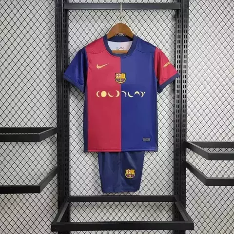 Barcelona COLDPLAY Home 24/25 Shirt - Kids Fan Shirt Blue and Red - buy online