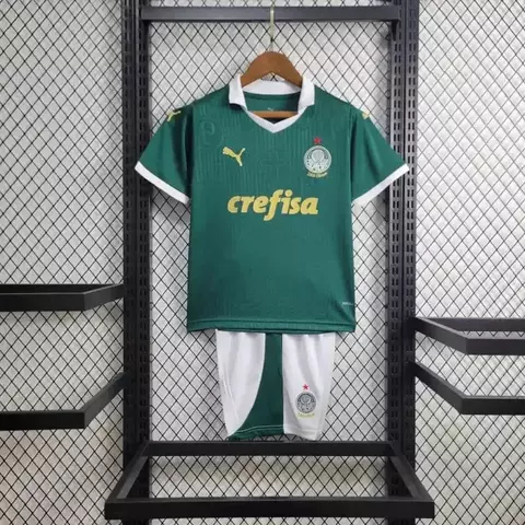 Palmeiras Home Shirt 24/25 - Green and Gold Children's Fan Shirt - buy online