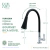 5267.CR.C70.BLK Torneira Cônica Gourmet Cozinha Mesa Bica Móvel Preta - Olivia Plastic