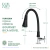5267.CR.C29.BLK Torneira Cônica Gourmet Cozinha Mesa Bica Móvel Preta na internet