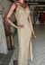 Vestido De Festa Longo Dourado Com Fenda