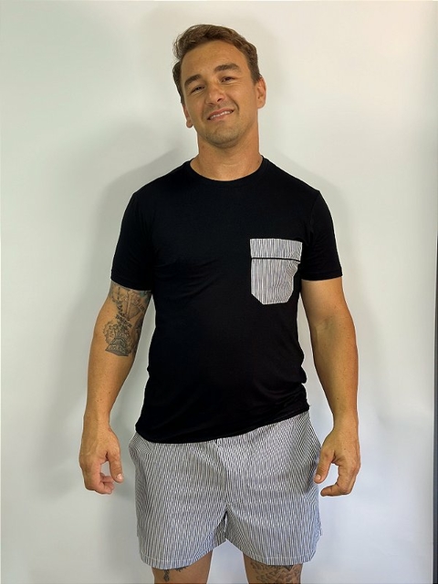 CONJUNTO DE PIJAMA THEO PRETO