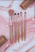 Set de 5 brochas+ estuche cilindro nude